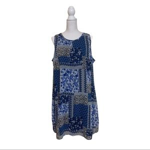Plus Size Women’s Blue Sleeveless Shift Dress 2X